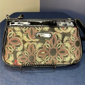 Sharif Black and Red Patterned Y2K Clutch